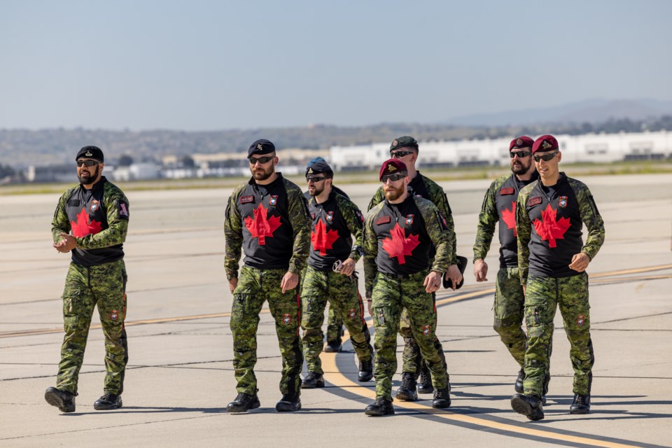 The SkyHawks, Canada's military parachute team, are doing a demonstration Iroquois Falls on Saturday, June 3.