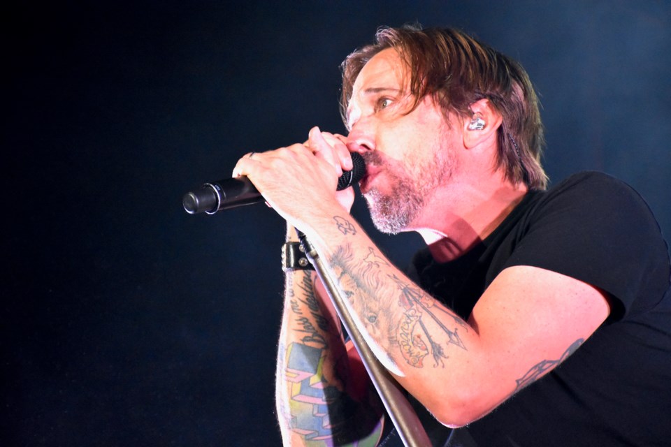 Headliner Billy Talent staged a high-energy show at the third annual Rock on the River music festival in Timmins. Maija Hoggett/TimminsToday