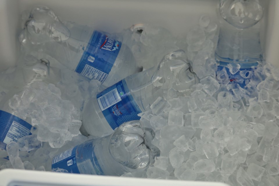 Bottled Water on Ice