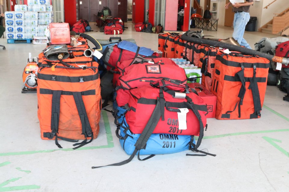 FireRanger crew equipment at Sudbury Fire Management Headquarters, ready to respond. Provided photo