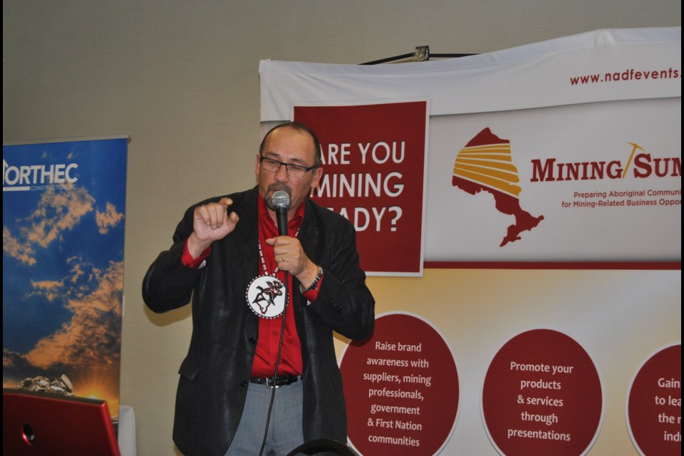 Grand Chief Jonathan Solomon from Mushkegowuk Council says the signers of Treaty 9 never surrendered traditional lands. Frank Giorno for Timminstoday.com