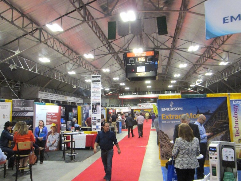 The arena floor is pictured at the Canadian Mining Expo. Andrew Autio for TimminsToday