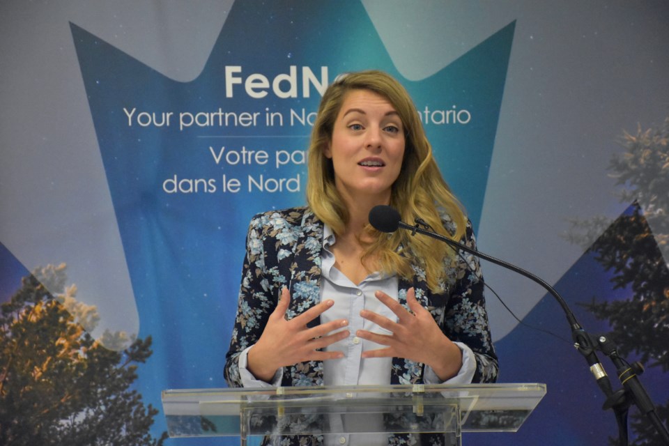 Mélanie Joly is minister of Official Languages and la Francophonie. (Maija Hoggett/TimminsToday)