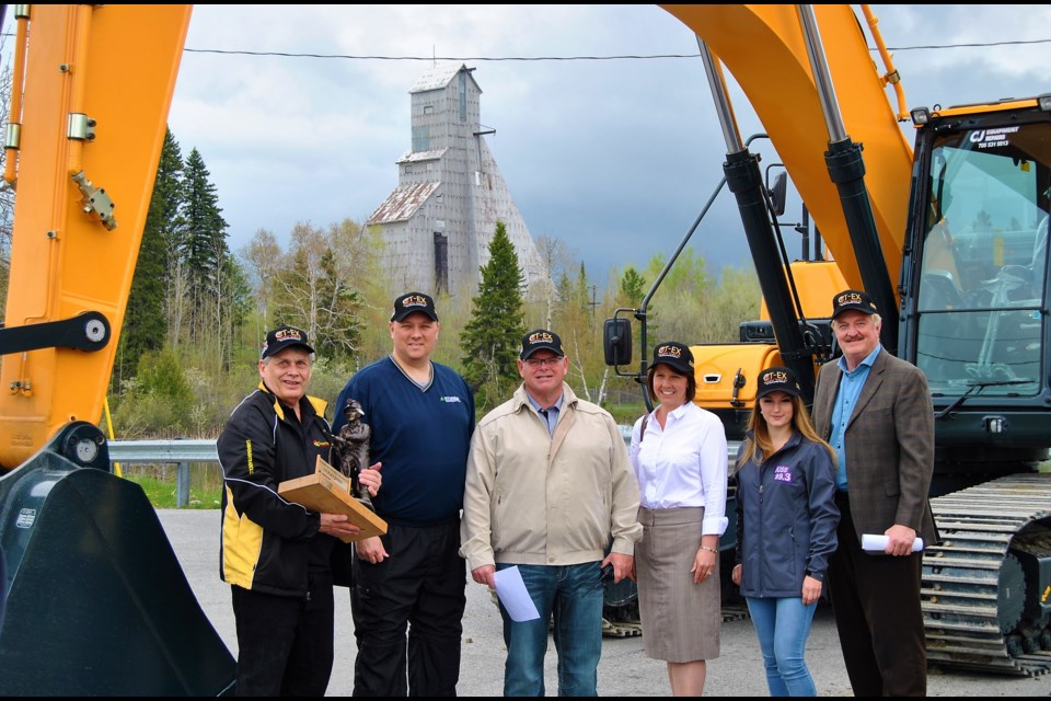 The Canadian Mining Expo 2017 opens tomorrow. From left to right - Jay Cornelesen, Canadian Trade-Ex; Jason Denis, Hood Equipment; Glenn Dredhart Canadian Trade-Ex, President;  Kimberly Norman, Haileybury School of Mines; Cambria Bryce, 99.3 Kiss FM and Steve Kidd, Timmins businessman. Frank Giorno for TimminsToday.