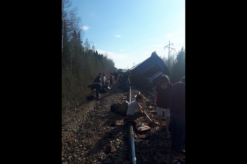 Dan Beck, who was on the Polar Bear Express passenger train that derailed May 30, took photos at the scene. Supplied photo