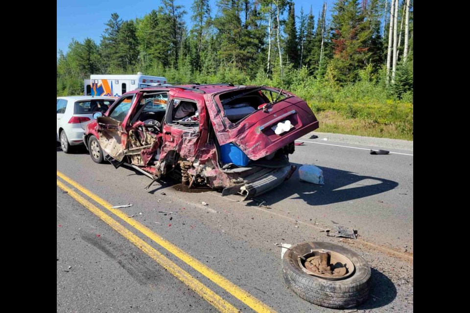 One person is facing a dangerous driving charge after an eight-vehicle crash on Highway 11 near Ramore on Aug. 4.