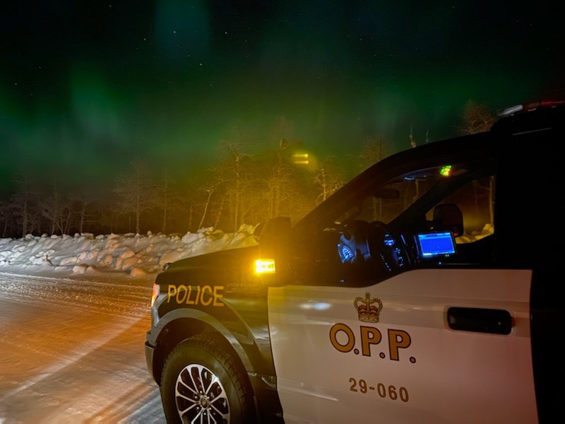Moosonee OPP officers captured this photo of the northern lights while patrolling the James Bay winter road.