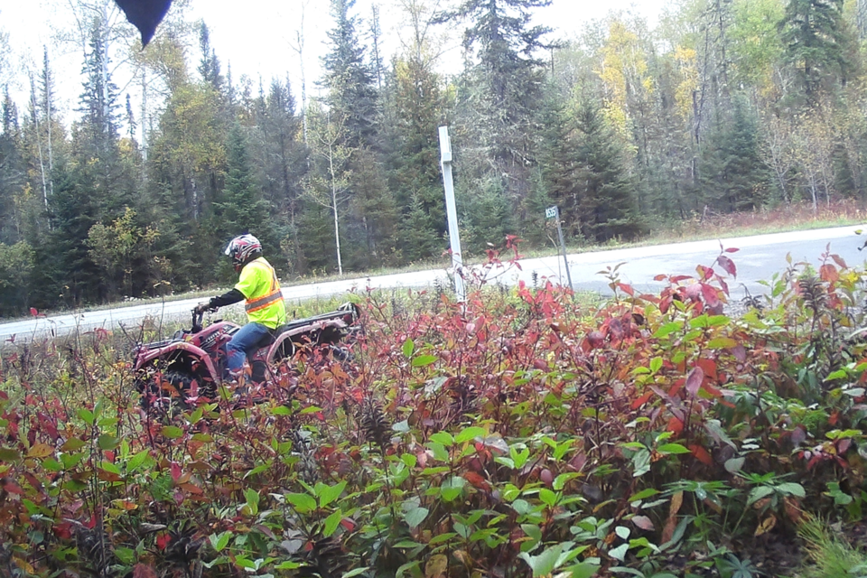 Timmins Police says that ATV riders are unlawfully using a right of way off of Kamiskotia Road north or Martineau Road.