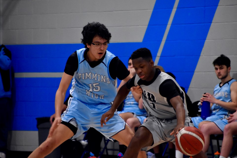 Kowyn Sutherland on defense during TH's debut game at OFSAA.