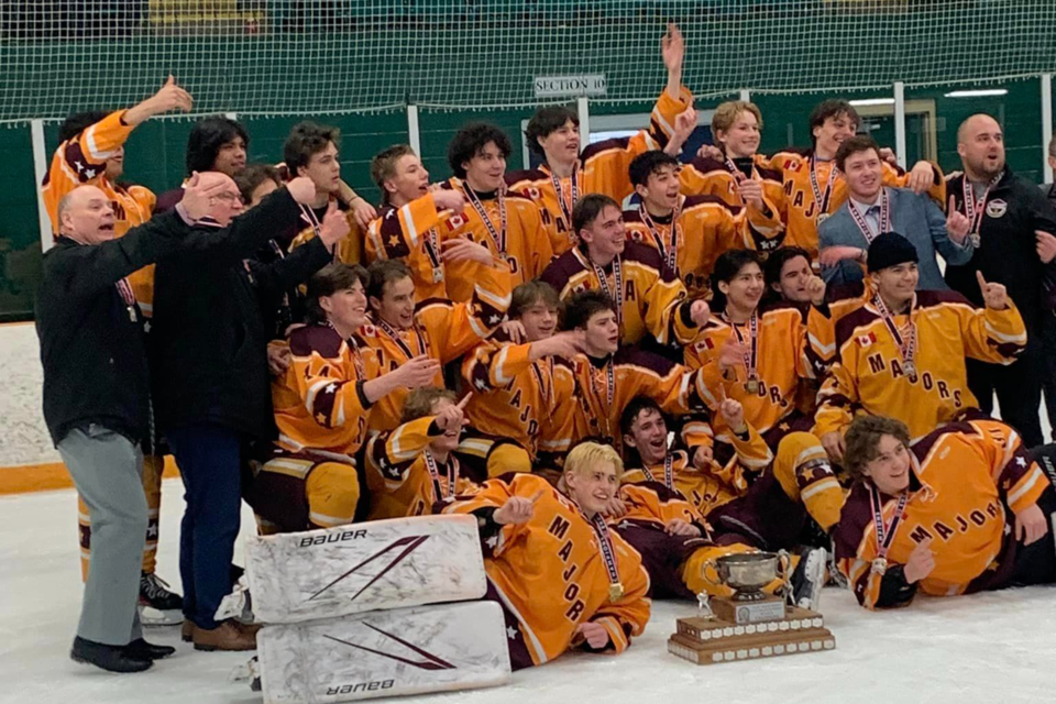 The Timmins Majors are the Greater North U18 AAA Hockey League champions. 
