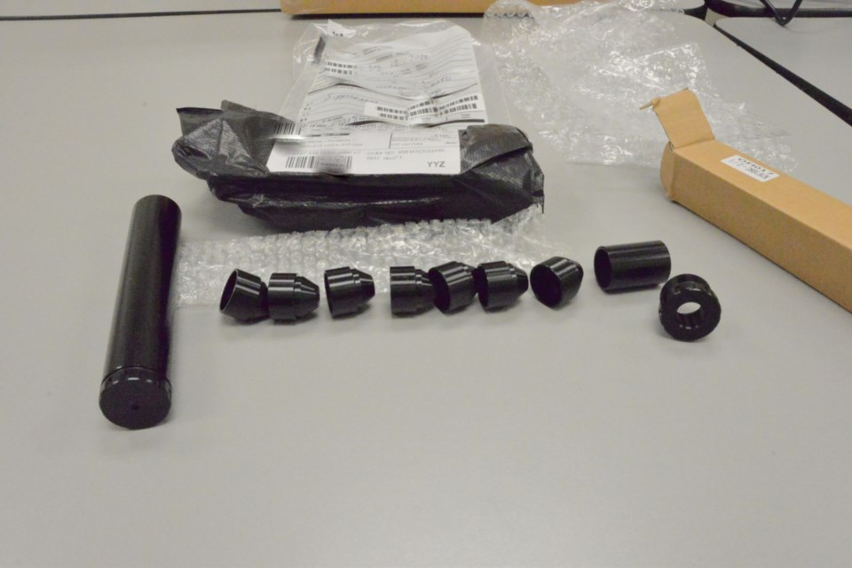 Suppressors seized by the Timmins Police Service