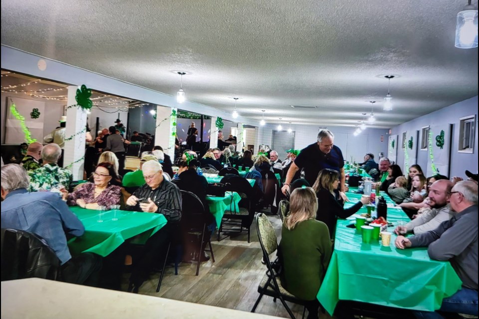 A full house crowd gathered to party in celebration of St. Patricks Day at the Half Moon Lake Hall on March 15. Photo supplied.