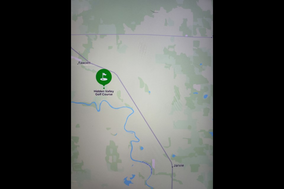The Hidden Valley Golf course was on fire on May 6 with the fire burning along the creek towards the campground. The fire is north of Westlock off Highway 44.