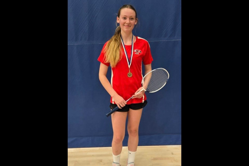 Mackenzie Stevens as she wins gold at zones in April. 