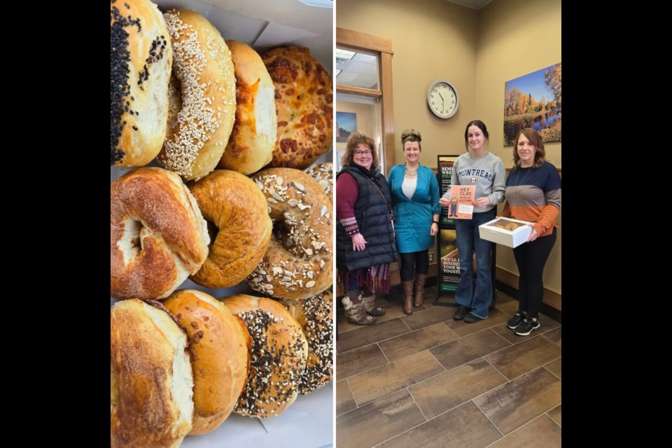 Barrhead and District FCSS Society visited AFSC with goodies from the Elieneke’s Bake Shop on Feb 13 as part of raising awareness of men’s mental health. Photo Supplied