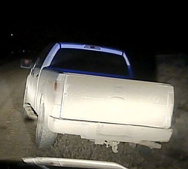 The Athabasca RCMP are looking for help locating this truck after it fled from a Friday night traffic stop, injuring the officer in the process.