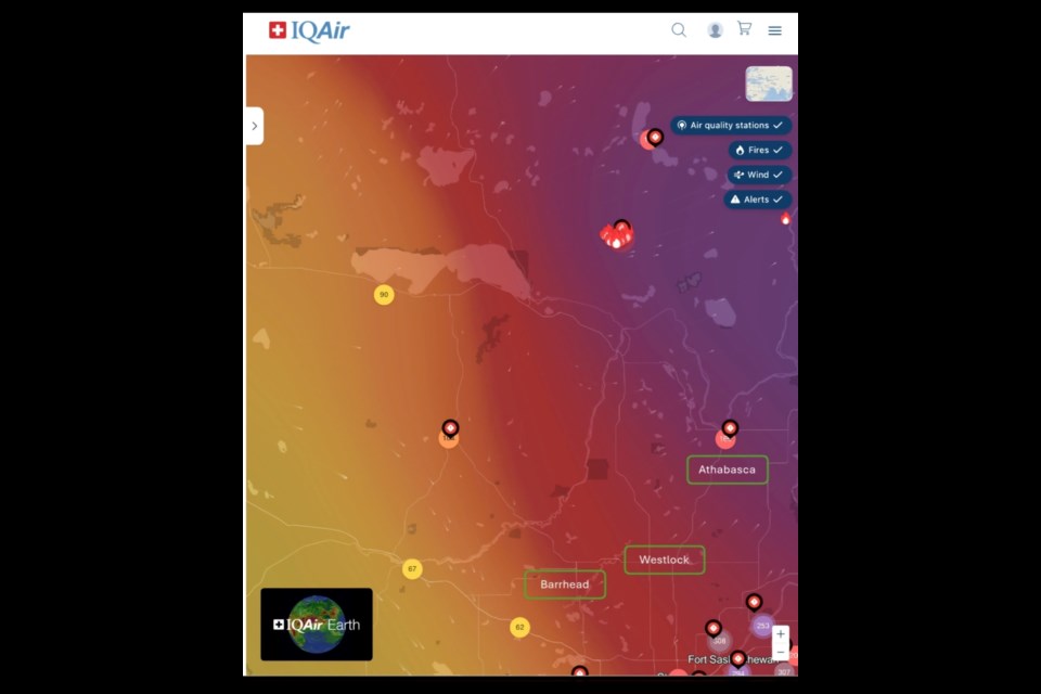 IQ Air July 20 air quality readings 