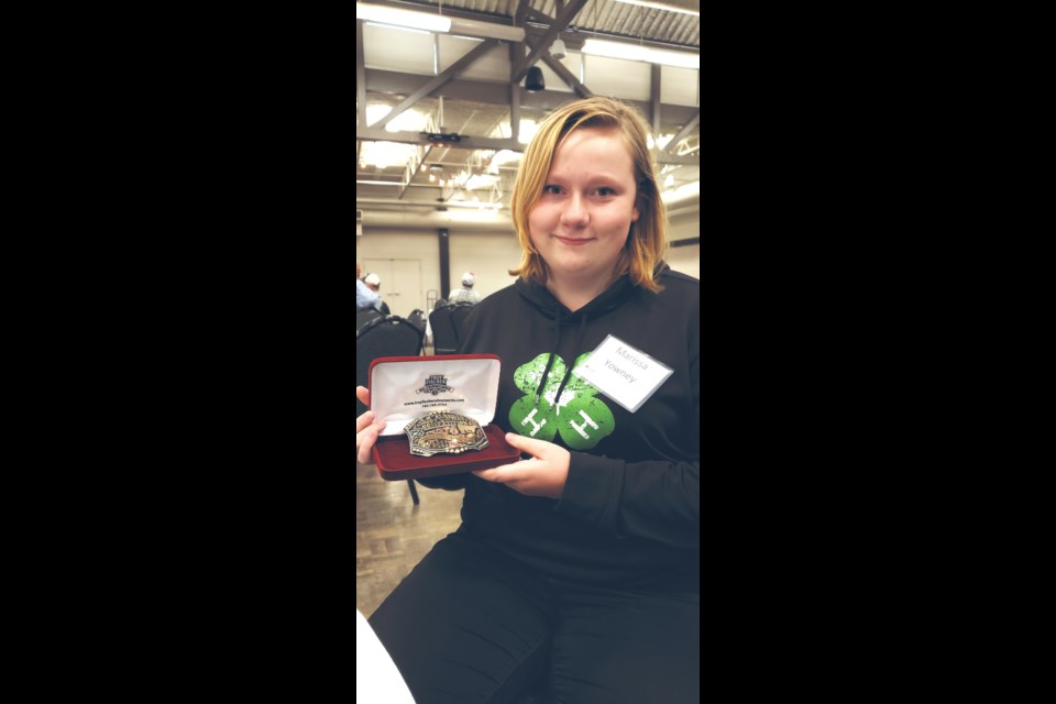 Colinton 4-H Multi Club member Marissa Yowney was named the 2021 4-H Alberta Steer Carcass Competition grand champion in Olds earlier this summer after the steer she raised was deemed to have the highest quality meat, among 85 other competitors from around the province. 


 