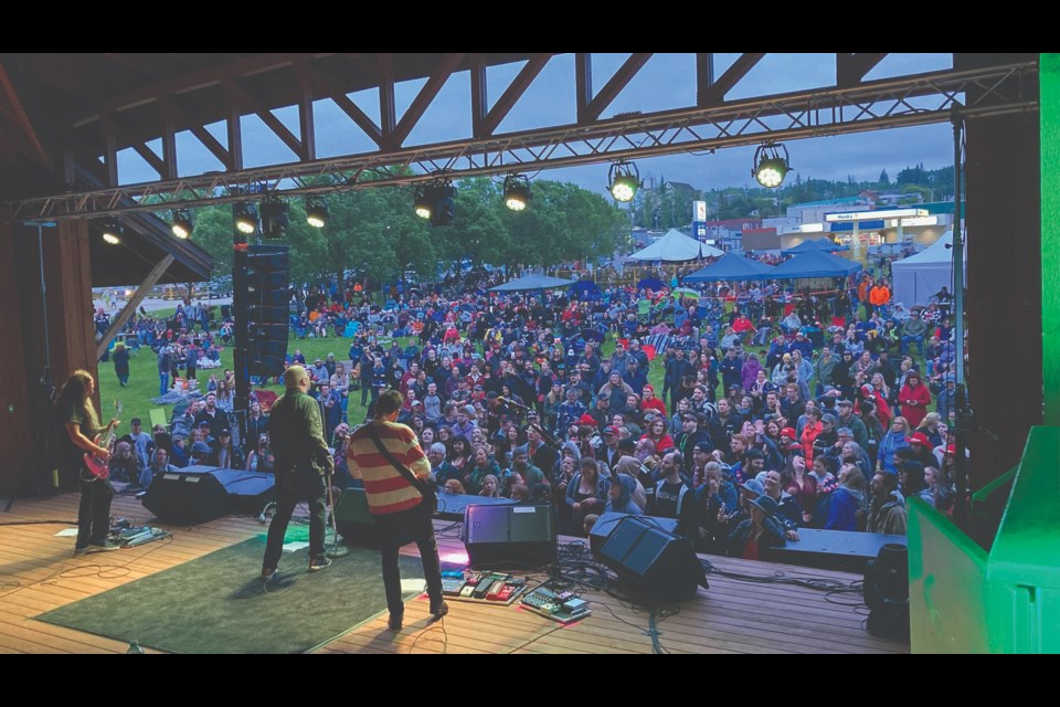 It was a huge event celebrating a quarter century of festivals put on by the Magnificent River Rats Festival Society July 1 and 2. Two thousand people went through the gate to rock out with locals 25 Cigarettes and Delirium before headliners Finger Eleven (shown) took the riverfront stage. The next day, country music ruled, and local bands Ramshackle Fancy and Rustic Living played to new and old fans alike ahead of Nice Horse and Dirt Road Angels.





 


 

