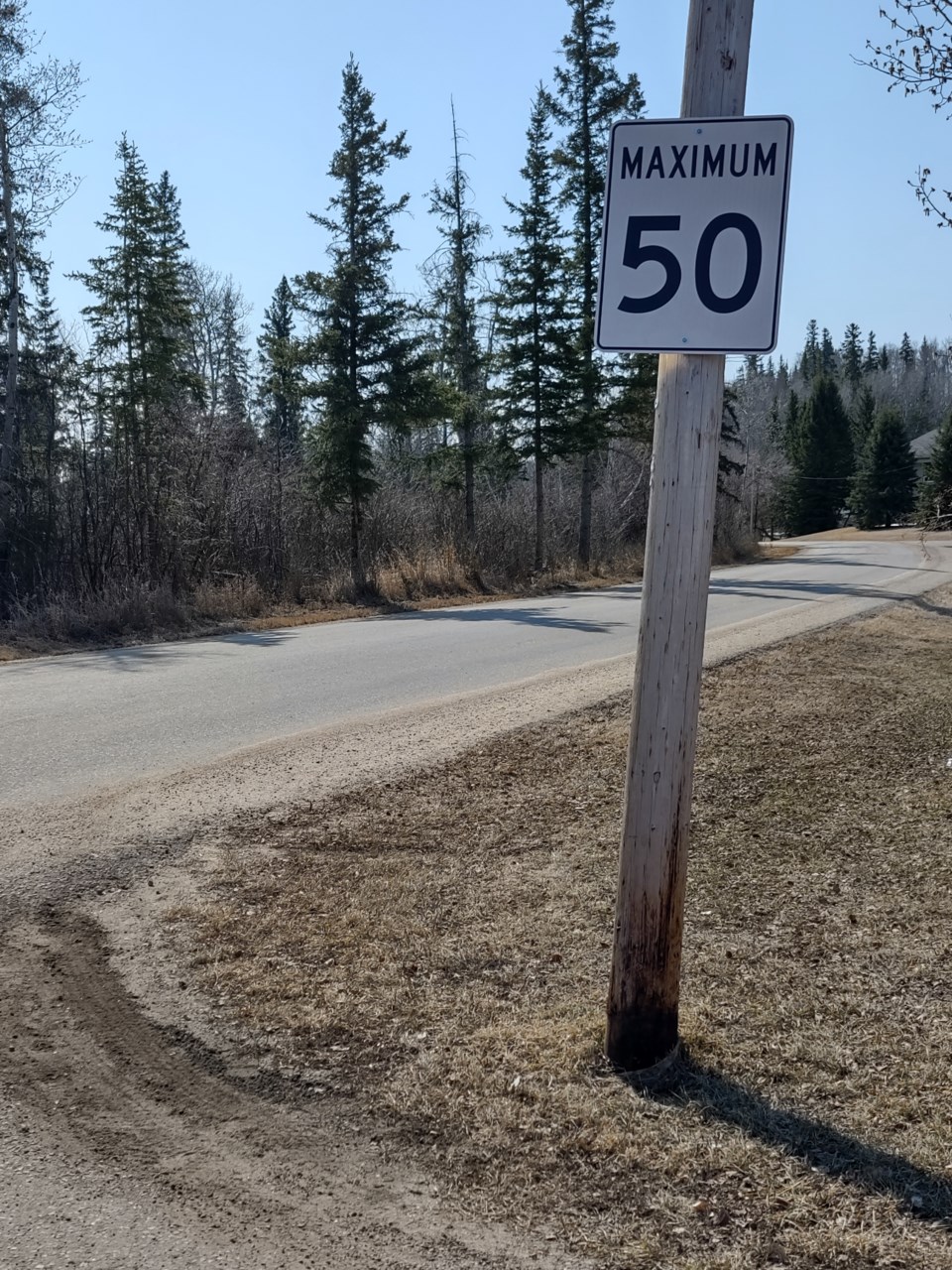 50km sign spring