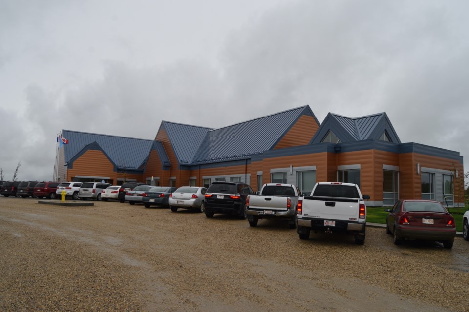 Lac Ste. Anne County opted to accept an $8.5 million settlement ending a lengthy legal proceeding for restitution for deficiencies of their administration building. Pictured is the Lac Ste. Anne admin building at its September 2017 grand opening.