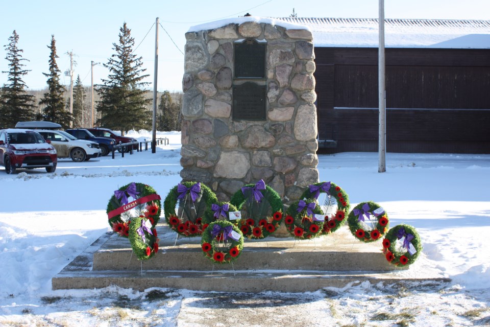 ATH Remembrance Day 2020 cenotaph post-ceremony