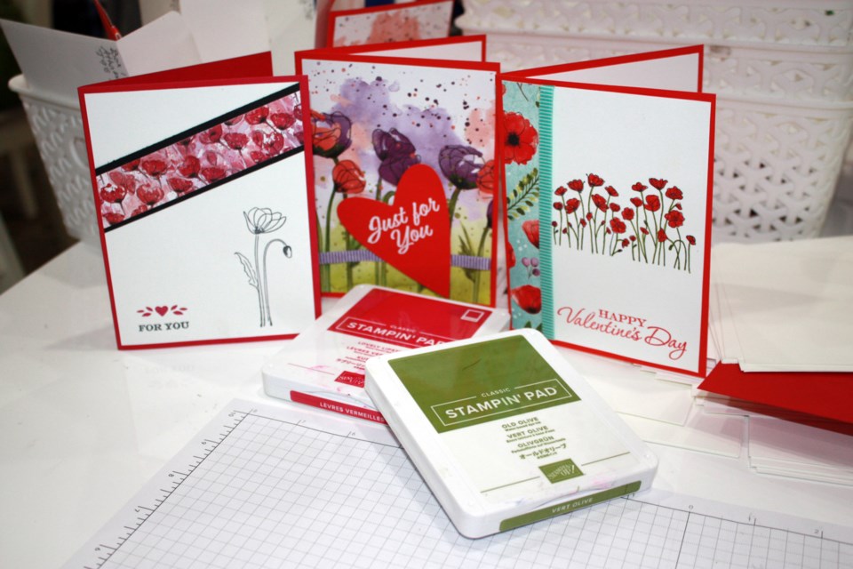 Heather Kariel opened her Athabasca home to anyone who wanted to make a Valentine's Day card for deployed military personnel on Jan. 20. It is the first time the American based company did the project in Canada.
Heather Stocking/AA