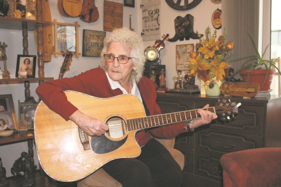 Lucille Morin-Isfeld plays several different instruments, writes poetry and songs and loves to share her music at as many music jams as she can find.
Heather Stocking/AA