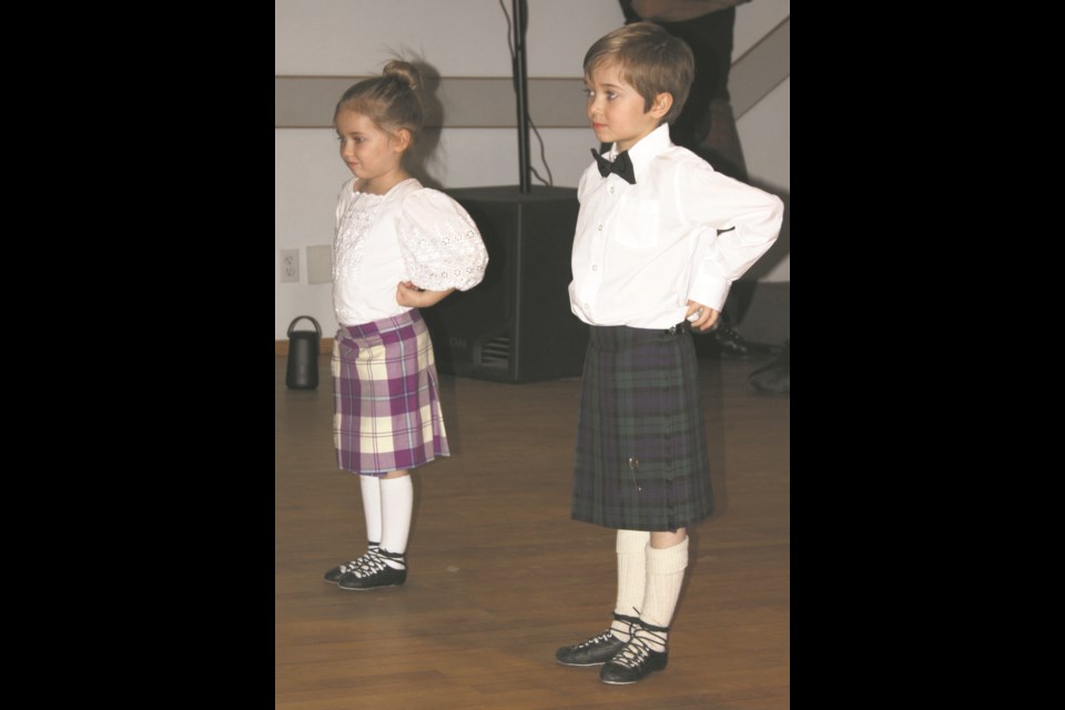 Grace Anderson and Russell Anderson prepare to perform traditional Scottish dancing at the Rochester Robbie Burns Night Feb. 8. They are members of the Rochester Highland Dance group under instruction from Nicole Anderson.
Photos by Heather Stocking/AA