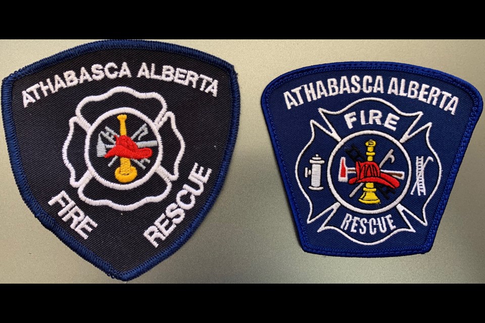 Town of Athabasca fire chief Travis Shalapay engaged members to redesign a new patch based on these previous designs but also updating it. The patch on the right has been used for 15-20 years, Shalapay noted.
Supplied