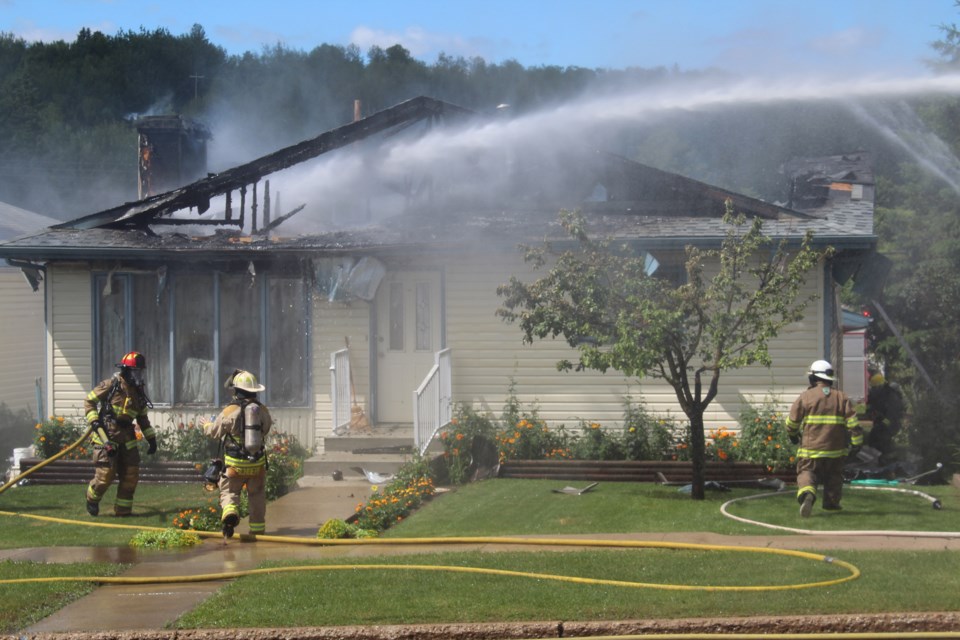 The Athabasca fire department responded to a house fire July 12 across from the Alice B. Donahue Library and Archives on 48 Street. The cause is under investigation but Athabasca fire chief Travis Shalapay said it is not considered suspicious.
Heather Stocking/AA