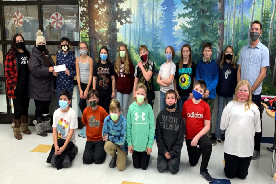 Landing Trail Intermediate School (LTIS) in Athabasca donated money to the Athabasca Good Samaritan Ministries Association which also runs the breakfast program for 10 schools including LTIS. 