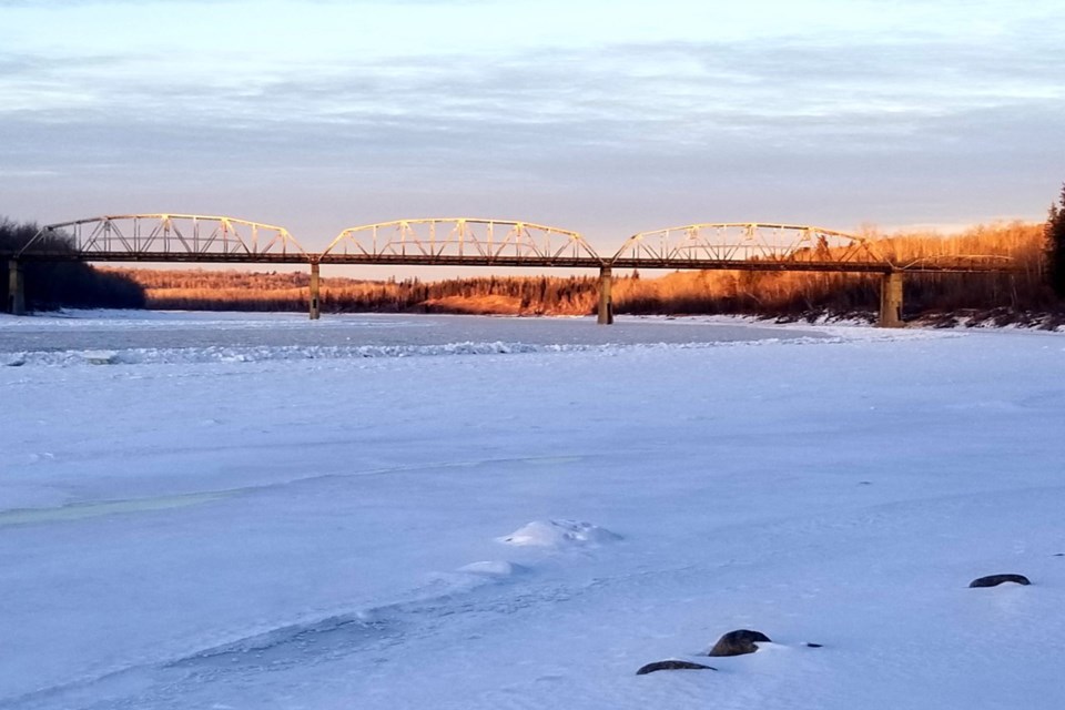 Athabasca Bridge sunlit Daniel Schiff