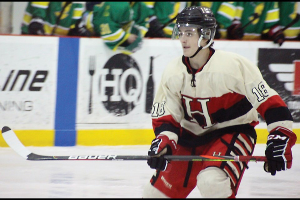 Blair Boulerice of the CJHL’s Fort Saskatchewan Hawks was named Rookie of the Year.