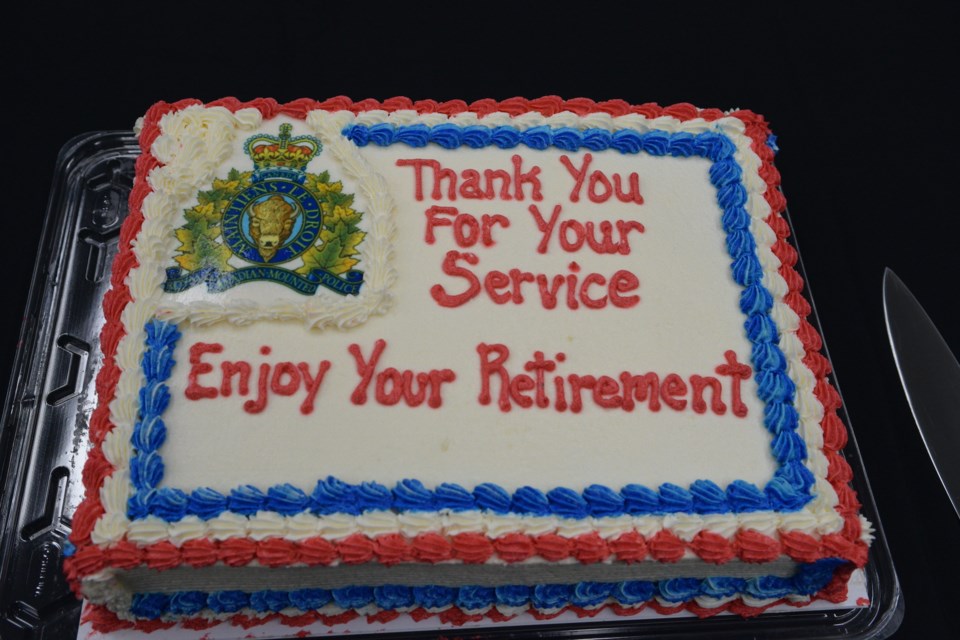 The County of Barrhead held an informal retirement celebration for RCMP Sgt. Bob Dodds during the Dec. 19 council meeting.
