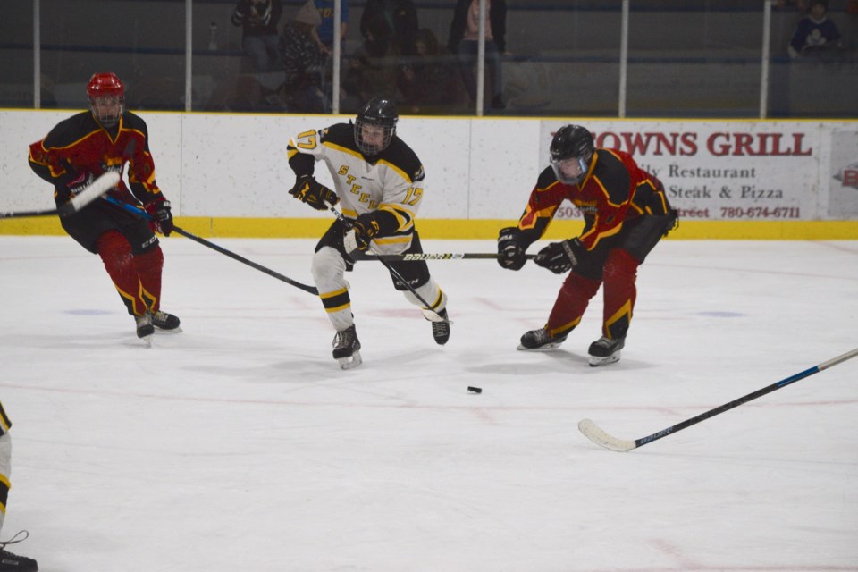 Barrhead Steelers forward David Tyrrell drew a tripping midway through the third period shortly thanks to his speed in the offensive zone.