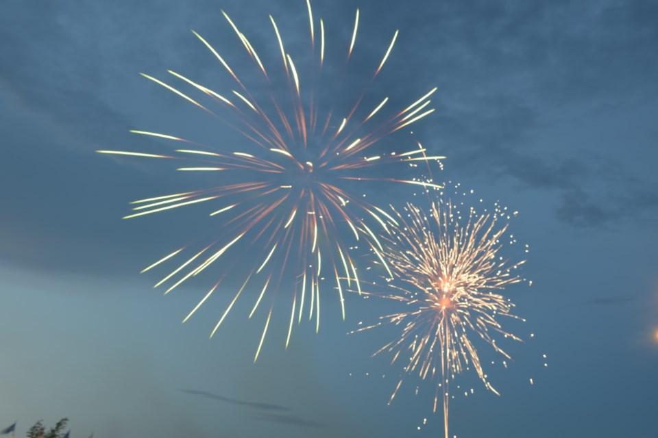 Barrhead’s Canada Day festivities ended with a 15-minute fireworks show put on by Barrhead Regional Fire Services.