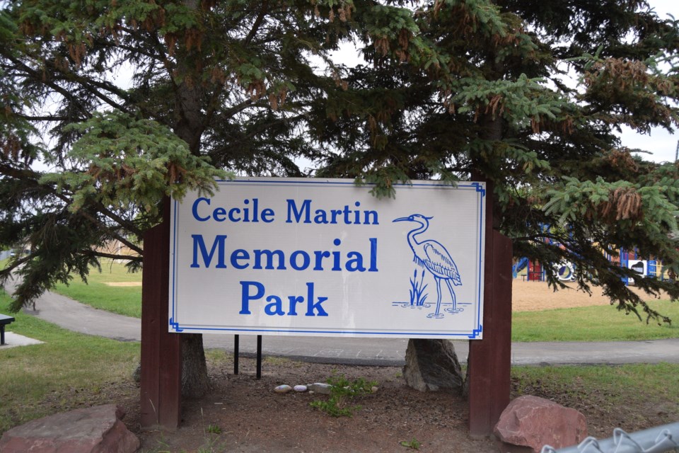 The family of Cecile Martin is returning to Barrhead on July 22 to host a celebration of the 41st anniversary of the creation of Cecile Martin Park. Cecile Martin was a leading force in the creation of the park, helping fundraise for several of its amenities. 
