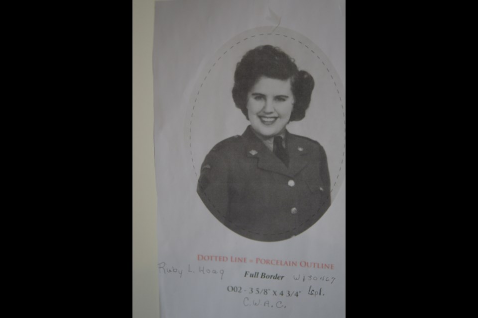 A picture of Ruby Hoag taken after she enlisted in the Women's Army Corps.