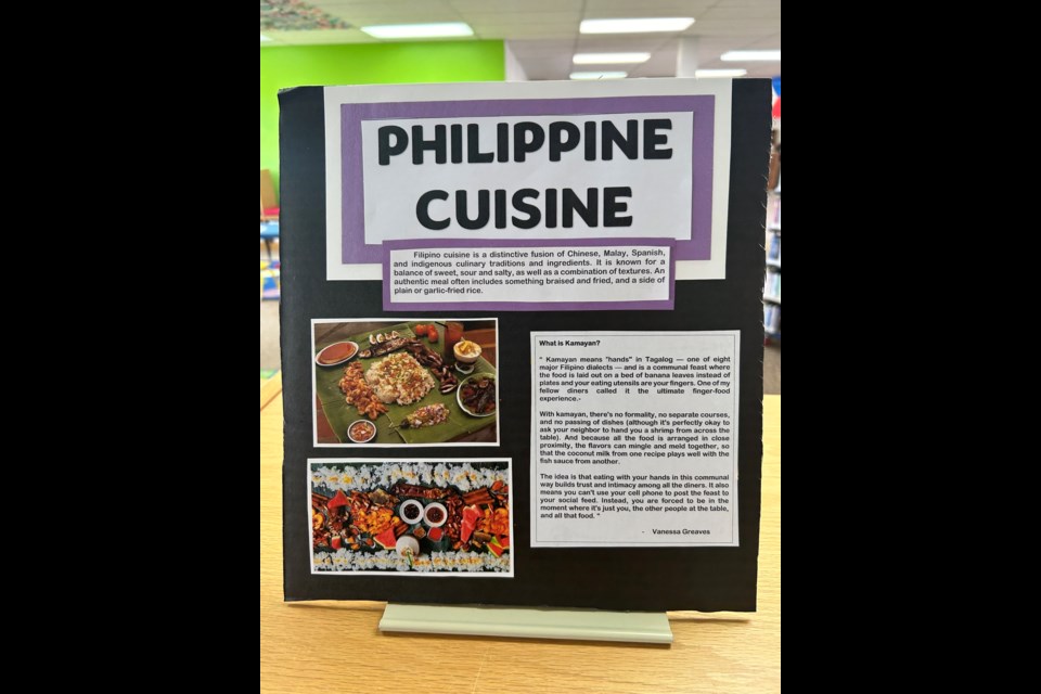 Another display talks about the custom of a communal feast known as kamayan.
