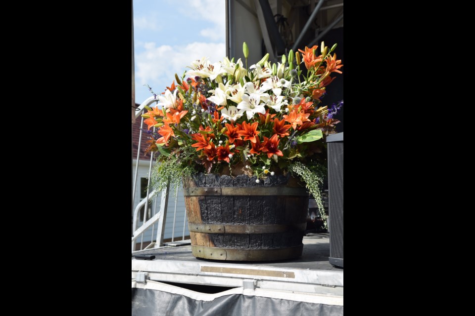 This flower barrel was one of the items that was able to be saved following the 2013 fire at the old Neerlandia Home and Garden Centre.