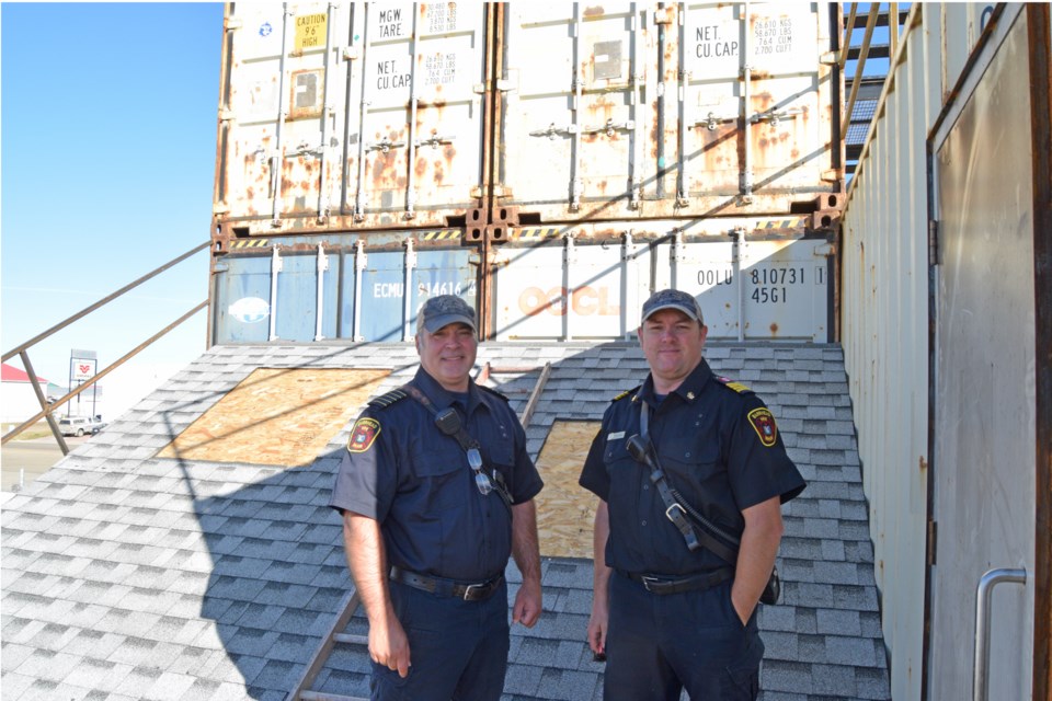 Gary and Ted, training complex Sept. 29 horizontal crop