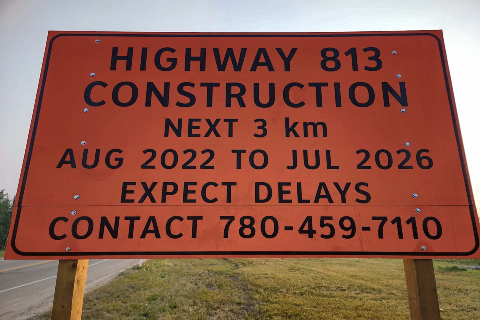 Travellers will soon become familiar with this sign and accompanying delays and speed reductions through the construction zone, possibly until 2026.