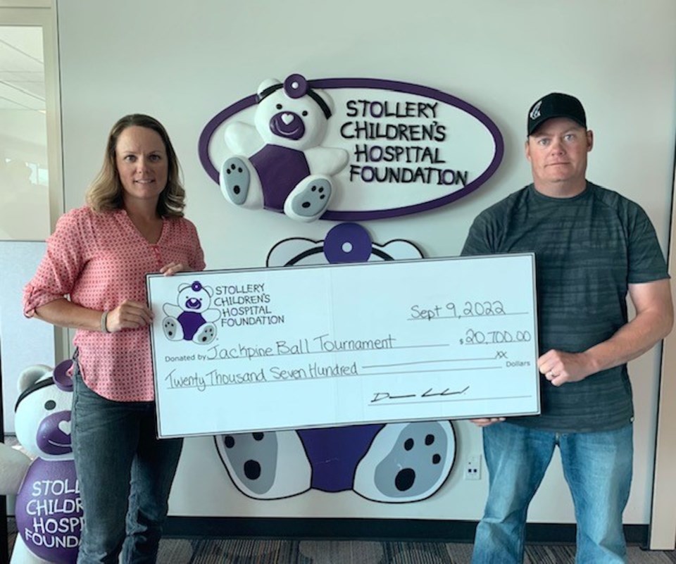 Jennifer and Darren Wood Stollery doonation Sept. 9