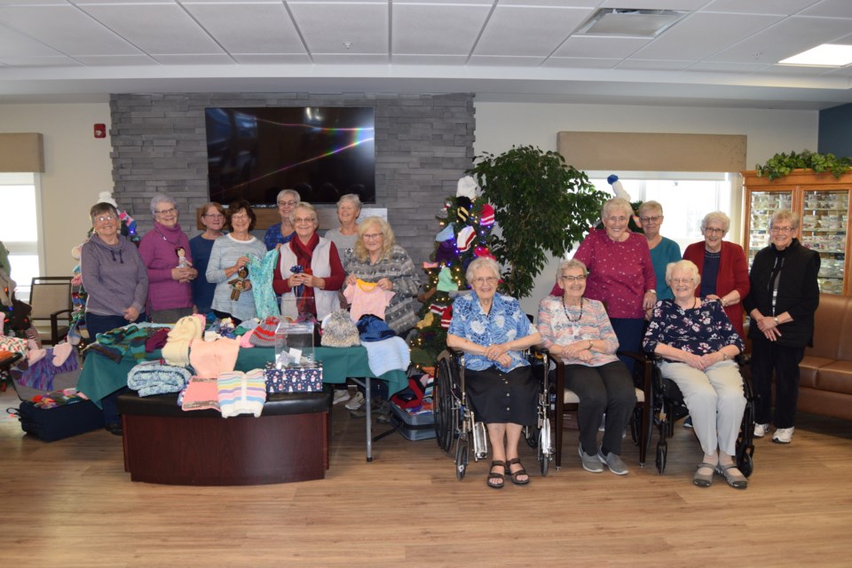 The Hillcrest knitting club were joined by Knitters and Rippers and other crocheters and sewers for a party at Hillcrest Lodge to celebrate the contribution of more than 2,000 items for the community's Operation Christmas Child effort. 