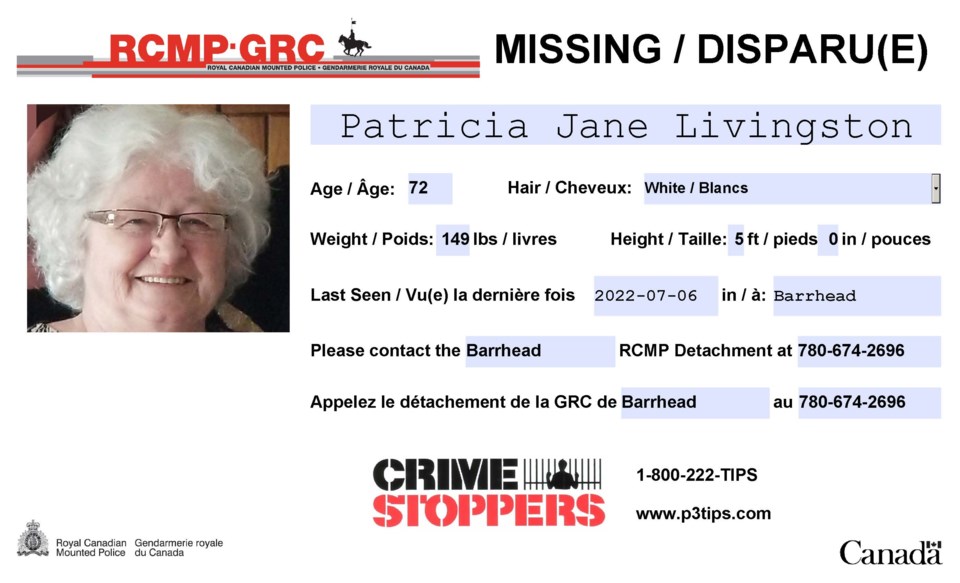 Patricia Livingston Missing person poster
