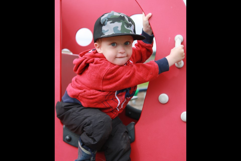 It has been a long couple of months for kids like three-year-old Mason Czwil. So much so, that when he heard the playgrounds in Athabasca were officially reopened May 22, he made the trip with his mom from Colinton the next morning just to get his fill of climbing, sliding, running and playing. While parks and playgrounds may now be open, Alberta Health Services still advises hygiene, social distancing and gathering recommendations be followed by everyone.