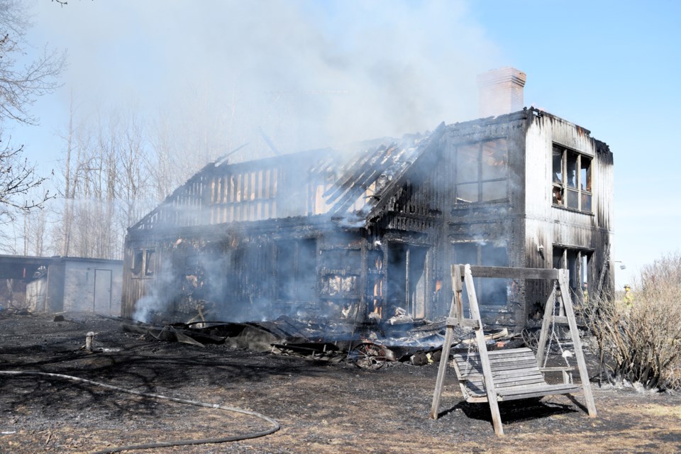 Barrhead Regional Fire Services, with the aid of the Fort Assiniboine Fire Department, responded to a Campsie Cove house fire April 16.