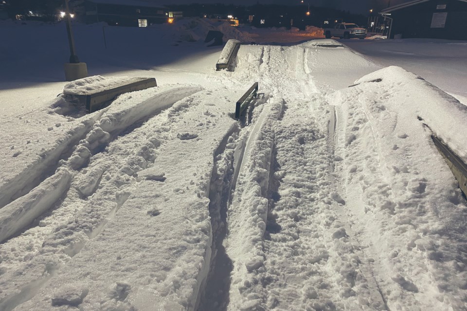 Sleds at Skatepark