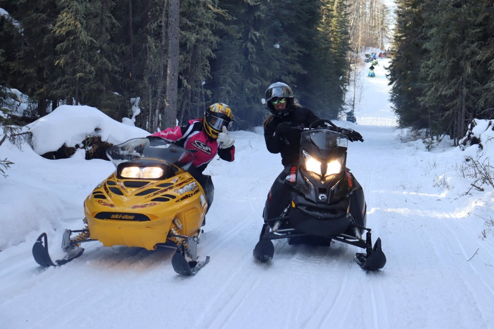 Snowmobilers Cindy Rougoor